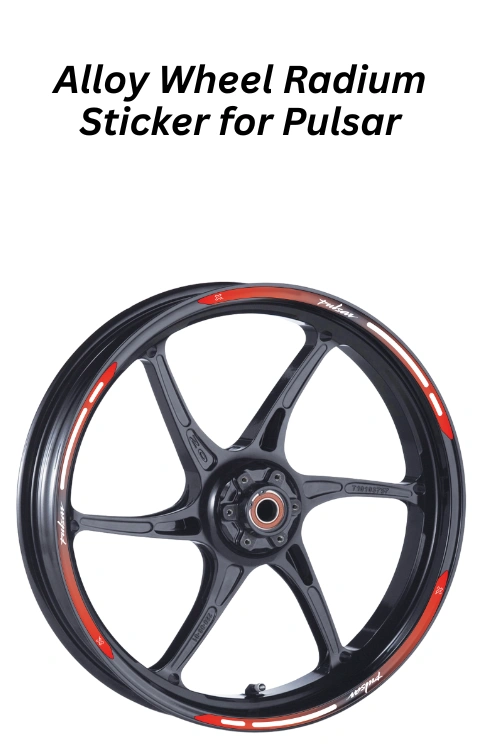 Alloy Wheel Radium Sticker Compatible with Pulsar | Made in Premium Radium with FPF (Fade Protection Film), Waterproof, Precut Sticker, Pack Of 12